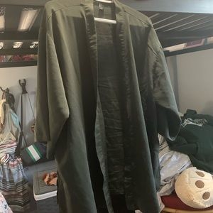 Dark green kimono coat